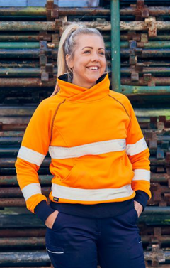 Womens Taped Hi Vis Fleece Jumper