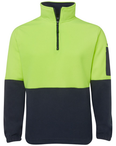 Hi Vis 1/2 Zip Polar Fleece